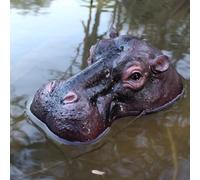 JARPSIRY Floating Hippo Head Garden Statue, 13.8 Inches Fake River Horse Head Decoy, Resin Sculpture Outdoor Decor for Pond, Swimming Pool, Patio, Lawn, Yard Ornaments