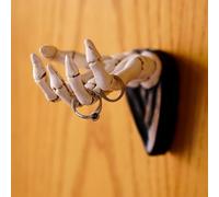 JARPSIRY Halloween Skeleton Hand Ring Holder Wall Mounted Key Holder Organizer Multifunctional Wall Hooks for Hanging Keys Jewelry Bracelet Gothic Home Decor for Entryway Bedroom