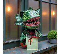 JARPSIRY Horror Piranha Plant Garden Statue, 5.9" Tall Cannibal Plant Figurines Resin Chomper Corpse Flower Sculpture Halloween Decoration for Indoor Outdoor Home Office Desk Decor
