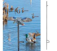 Jarquia 135" H Mallard Decoy Extension Pole,Outdoor Duck Decoy Stand Hunting Pole for Spinning Wing Decoys(Duck Decoy Not Included)
