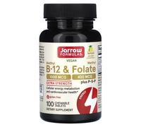 Jarrow Formulas B12, B6 (P-5-P) & Folate, Lemon Flavour, 100 Lozenges