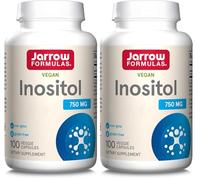 Jarrow Formulas, Inositol, 750mg, High Dose, 100 Vegan Capsules, Gluten Free, Vegetarian, Soy Free, Non GMO (Pack of 2)