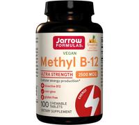Jarrow Formulas Methyl B-12, 2500mcg Vegan Chewable Tabs 100 Tablets