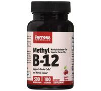 Jarrow Formulas Methyl B-12 500 mcg, Supports Brain Cells and Nerve Tissue, 100 Lozenges