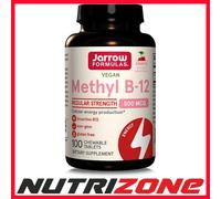 Jarrow Formulas Methyl B-12 500 mcg, Supports Brain Cells and Nerve Tissue, 100 Lozenges