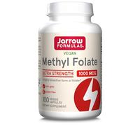 Jarrow Formulas Methyl Folate (5-MTHF), 1000mcg, Folic Acid, 100 Vegan Capsules, Gluten Free, Vegetarian, Soy Free, Non-GMO, Vitamin B9, folate Supplement