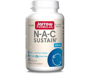 Jarrow Formulas NAC Sustain N-Acetyl-Cysteine 600mg Depot 60 Tablets