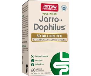 Jarrow Formulas, Ultra Jarro-Dophilus, 50 Billion Bacterial Cultures per Capsule, High Dose, 60 Vegan Capsules, Gluten-Free, Vegetarian, GMO-Free