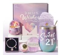Jars Nova 21st Birthday Gifts for Women, Unique Sweet 21 Pamper Gift Basket, Self Care Spa Package for Best Friend, Sister, Girlfriend