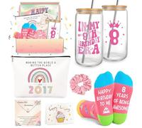 Jars Nova 8th Birthday Gifts for Girls｜Personalized Gift Set for age 8｜Birthday Present for 8 Years Old Girls Kids Sister Daughter Cousin Niece Granddaughter Celebration