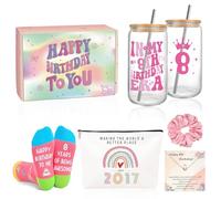 Jars Nova 8th Birthday Gifts for Girls｜Personalized Gift Set for Age 8｜Birthday Present for 8 Years Old Girls Kids Sister Daughter Cousin Niece Granddaughter Celebration