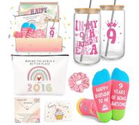 Jars Nova 9th Birthday Gifts for Girls｜Personalized Gift Set for age 9｜Birthday Present for 9 Years Old Girls Kids Sister Daughter Cousin Niece Granddaughter Celebration