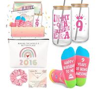Jars Nova 9th Birthday Gifts for Girls｜Personalized Gift Set for Age 9｜Birthday Present for 9 Years Old Girls Kids Sister Daughter Cousin Niece Granddaughter Celebration