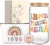 Jars Nova Unique 30th Birthday Gifts for Women - Happy 30th Birthday Gifts Decoration for Sister Friends Daughter Co-Worker Sister Aunt Wife with Compact Mirror Comestic Bag