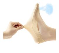 JARSEEN 4Pairs Low Cut No Show Liner Socks Women Breath Mesh Cotton Nylon Hidden Invisible Socks Anti-slip for Boat Loafer Sneakers (4Beige, UK 3-6)