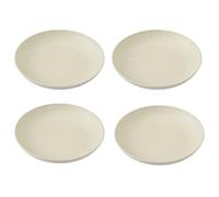 Jarsense 4PCS Dinner Plates, 20cm Cutlery Plate, Fruit Plate, Snack Plate, Food Plate, Dishwasher and Microwave Safe for Home and Indoor/Outdoor Use (Beige)