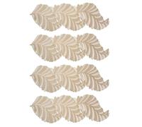 Jarsense 4PCS Hollow Table Runner PVC Table Runner Waterproof Table Runner Oilproof Placemat for Restaurant Kitchen Hotel Party Wedding Decoration(Gold)