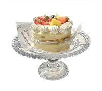 Jarsense Clear Round Glass Cake Stand, Crystal Cake Dessert Fruit Plate with Domed Lid, Footed Cake Set for Birthday Party, Wedding