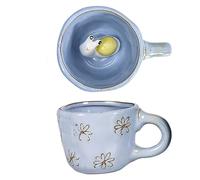 Jarsense Cute Ceramic Mug, 360ml Handmade 3D Animal Pattern Mug Ceramic Mug with Handle, Creative Coffee Mug Tea Mug Milk Mug Drinking Mug (Snail)