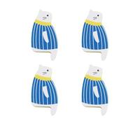 Jarsense Nonwoven Dish Sponge,Cartoon Dish Sponge,Sponge Multipack, Cleaning Sponge,Dish Sponges for Washing Up,for Kitchen Cleaning,(4PCS Cubic Kitten Blue)