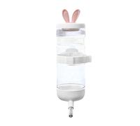 Jarsense Pet Water Bottle Hanging Dog Water Dispenser Drinker Kettle Feeder Cage Crate Hutch Puppy Cat Rabbit - 950ml - White