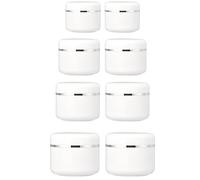Jarsense Sample Pots for Cosmetics, 6pcs Plastic Cosmetic Jars with Lid, 20/30/50 Gram Cosmetic Container Refillable Travel Pots Mini Portable Small Pots for Face Creams, Sample - White