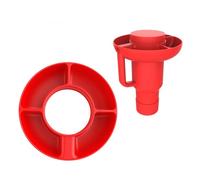 Jarsense Snack Platter, Round 4 Compartments Snack Bowl Reusable for Snacks, Candies, Compatible with Stanley Cup 40oz, for Movie Theater Camping Car(Red