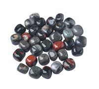 Jarsnese African Bloodstone Crystal Natural Tumbled Stone,Irregular Polished Bulk Crystal,for Flower Pot Decoration Stone (100g)