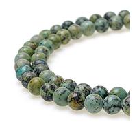 JarTc Natural Round African Turquoise Beads for DIY Jewellery Making Bracelet Necklace 15" (6mm)