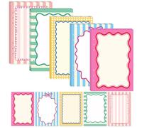 JarThenaAMCS 100 Sheets Mixed Color A5 Planner Inserts Refill Paper Striped Blank Loose Leaf Sheets for 6-Ring Binder Notebook Bullet Travel Journal Diary Budget