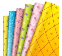 JarThenaAMCS 12 Sheets Cartoon Sponge Wrapping Paper - Not Roll - Flower Bubble Under The Sea Gift Wrap Paper Folded Flat for DIY Crafts Birthday Ocean Party, 19.7 x 27.6 Inch