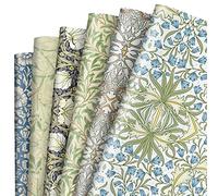 JarThenaAMCS 12 Sheets William Morris Floral Wrapping Paper -Not Roll- Greenery Gift Wrap Paper Folded Flat Art Paper for DIY Crafts Wedding Birthday Baby Shower, 19.7 x 27.6 Inch