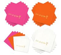 JarThenaAMCS 120Pcs Just A Spritz Older Cocktail Napkins Beverage Napkin Tri-Color Foil Gold Aperol Spritz Disposable Paper Napkin for Bachelorette Birthday Party Supplies Table Decor