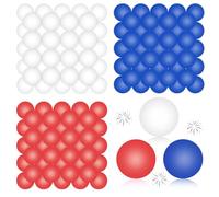 JarThenaAMCS 120Pcs Patriotic Table Tennis Balls Ping Pong Ball 40mm Red Blue White Training Balls for 4th of July Independence Day Indoor Outdoor Activities Play