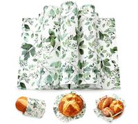 JarThenaAMCS 150 Pcs Sage Green Wax Paper Greenery Eucalyptus Leaves Waterproof Oil-Proof Deli Wax Paper Sheets for Food Sandwich Picnic Basket Liners Wrappers Kitchen Party Supplies