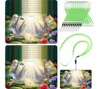 JarThenaAMCS 24 Pcs VBS 2025 Name Tags with Activity Rope Christian Bible Name Badges for Church Summer Camp School Supplies