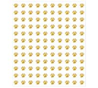 JarThenaAMCS 2400Pcs Mini Puppy Paw Sticker Gold Foil Dog Paw Paper Decal Cute Self-Adhesive Sticker for Planner Reward Envelope Scrapbook DIY Supplies, 0.5 in