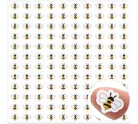 JarThenaAMCS 2400Pcs Summer Mini Bee Sticker Cartoon Paper Small Decals Cute Yellow Buzz Bee Self-Adhesive Stickers for Holiday Envelopes Scrapbook Gifts DIY Supplies, 0.5 in