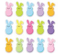 JarThenaAMCS 30Pcs Easter Thick Gel Clings Colorful Bunny Rabbit Theme Window Gel Decals Removable Spring Window Clings for Home Classroom Nursery Shop Glass Display Decorations
