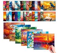 JarThenaAMCS 35Pcs Dementia Water Painting Products for Elderly Reusable Water Doodle Coloring Set with Painting Brush for Adults Senior Alzheimer's Drawing Gift