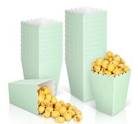 JarThenaAMCS 36Pcs Sage Green Mini Popcorn Boxes Green Popcorn Buckets Candy Favor Boxes for Movie Night Party Supplies, 2.2 x 4.2 x 3in