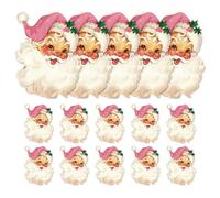 JarThenaAMCS 50Pcs Christmas Disposable Placemat Pink Santa Dining Table Mat Cute Paper Place Mat for Xmas Winter Kitchen Restaurant Party Decor, 12.6 x 15.7 in