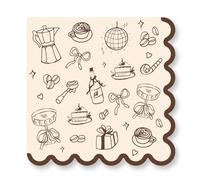 JarThenaAMCS 50Pcs Espresso Martini Bachelorette Party Napkins A Tini Bit Older Birthday Scalloped Luncheon Dinner Napkins for Wedding Engagement Bridal Shower Party Supplies