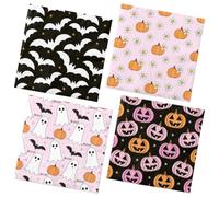 JarThenaAMCS 50Pcs Halloween Napkins Ghost Pumpkin Bat Disposable Party Luncheon Napkin Spooky Boo Paper Napkin Decoration for Birthday Party Supplies Table Decor
