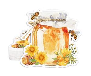 JarThenaAMCS 50Pcs Honey Pot Cocktail Napkins Bee Honey Jar Sunflower Disposable Paper Napkins Summer Beverage Napkin for Birthday Baby Shower Bee Day Supplies