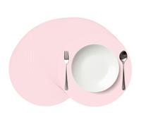 JarThenaAMCS 50Pcs Pink Paper Placemat Round Disposable Place Mat Decorative Paper Table Mat for Wedding Bridal Baby Shower Birthday arty Table Setting, 13 x 13 Inch