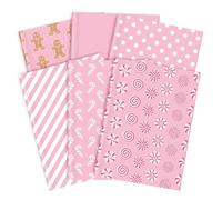 JarThenaAMCS 90 Sheets Christmas Tissue Paper Pink Gingerbread Man Candy Cane Gift Wrapping Paper Xmas DIY Art Craft Tissue for Birthday Holiday Baby Shower Party Decor, 13.7 x 19.6 Inch