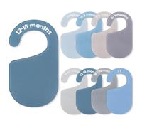 JarThenaAMCS Acrylic Baby Closet Size Dividers Neutral Color Hanging Clothes Dividers Baby Closet Organizers Thicken Baby Wardrobe Organizers for Home Nursery, 6.7 x 3.7 Inch, 8Pcs