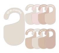 JarThenaAMCS Acrylic Baby Closet Size Dividers Neutral Solid Hanging Clothes Dividers Baby Closet Organizers Thicken Baby Wardrobe Organizers for Home Nursery, 6.7 x 3.7 Inch, 8Pcs