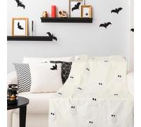 JarThenaAMCS Halloween White Ghost Throw Blanket Chenille Soft Blankets for Home Bedroom Living Room Sofa Couch Outdoor Travel, 50 x 60 Inch